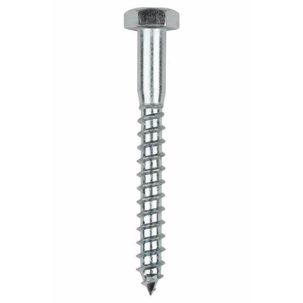 Picture of Coach Screw Hex Head BZP - 10x80