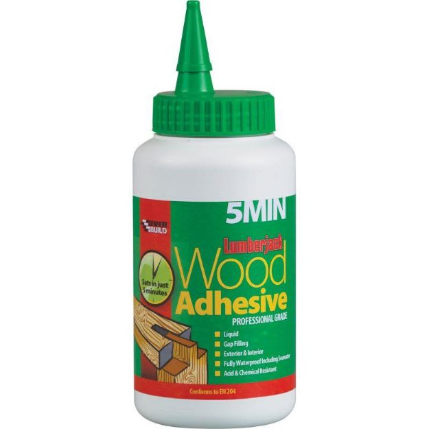 Picture of Lumberjack 5 Minute Polyurethane Wood Adhesive Liquid 750g