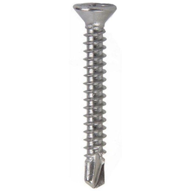 Picture of Self Drill Screw Pozi Csk LS3 A2 S/S Alu Drill - 4.2x13