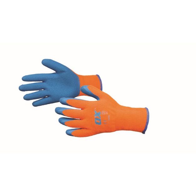 Picture of Gloves Thermal Grip Ox Blue/Orange - Size 9 L