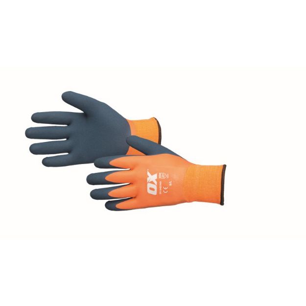 Picture of Gloves W'Proof Thermal Foam Ox Blue/Orange - Size 9 L