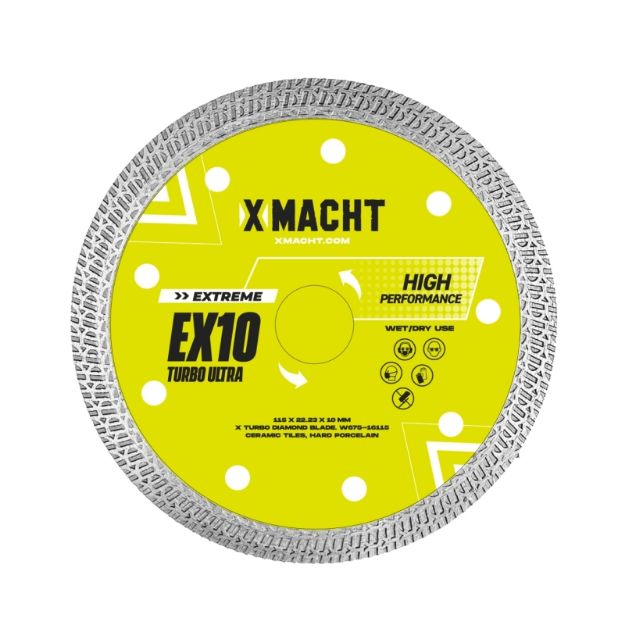Picture of Diamond Blade EX10 TURBO ULTRA Xmacht [Ceramic Tiles, Hard Porcelain] 115/22mm