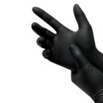 Picture of Griptorq Nitrile Diamond Grip Gloves Black - Size 8M [Box/100]