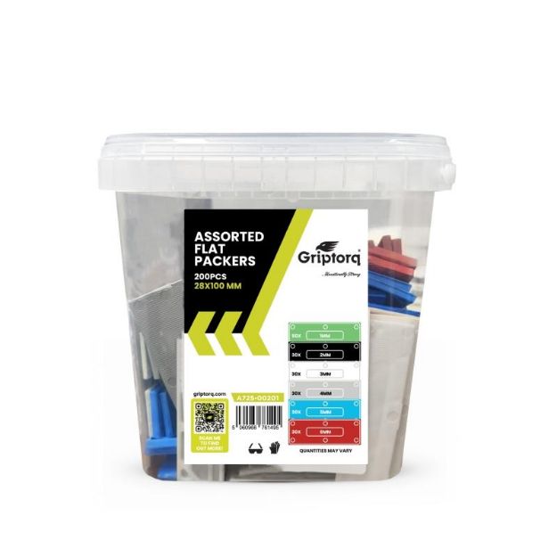 Picture of Flat Packer 100x28mm Assorted - Tub/200 Griptorq